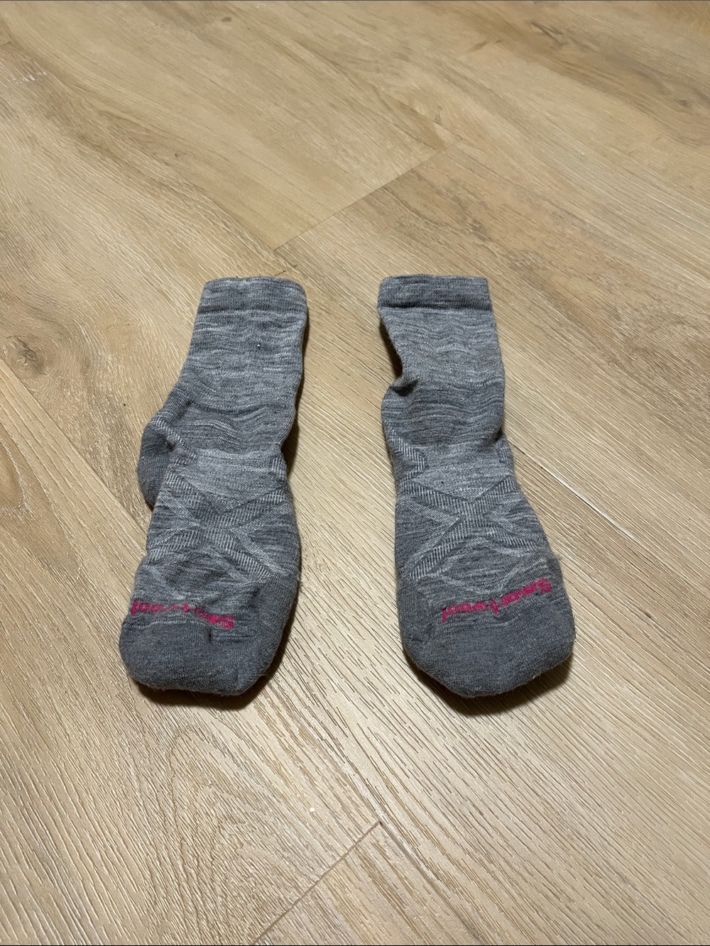 Smartwool Grey Pink Women’s Running Socks Merino Wool Small